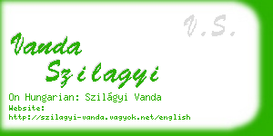 vanda szilagyi business card
